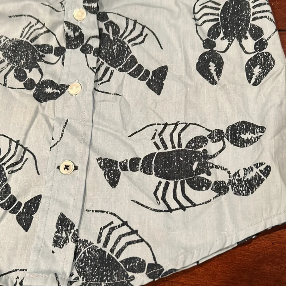 NWT Gymboree Eastern Seaboard 2009 Lobster Blue Oxford Button Up Shirt Size 4